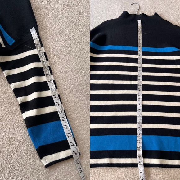 Jones New York Striped Mock Neck Sweater 1X - Picture 7 of 10